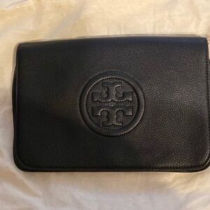Tory Burch Black  Leather Clutch